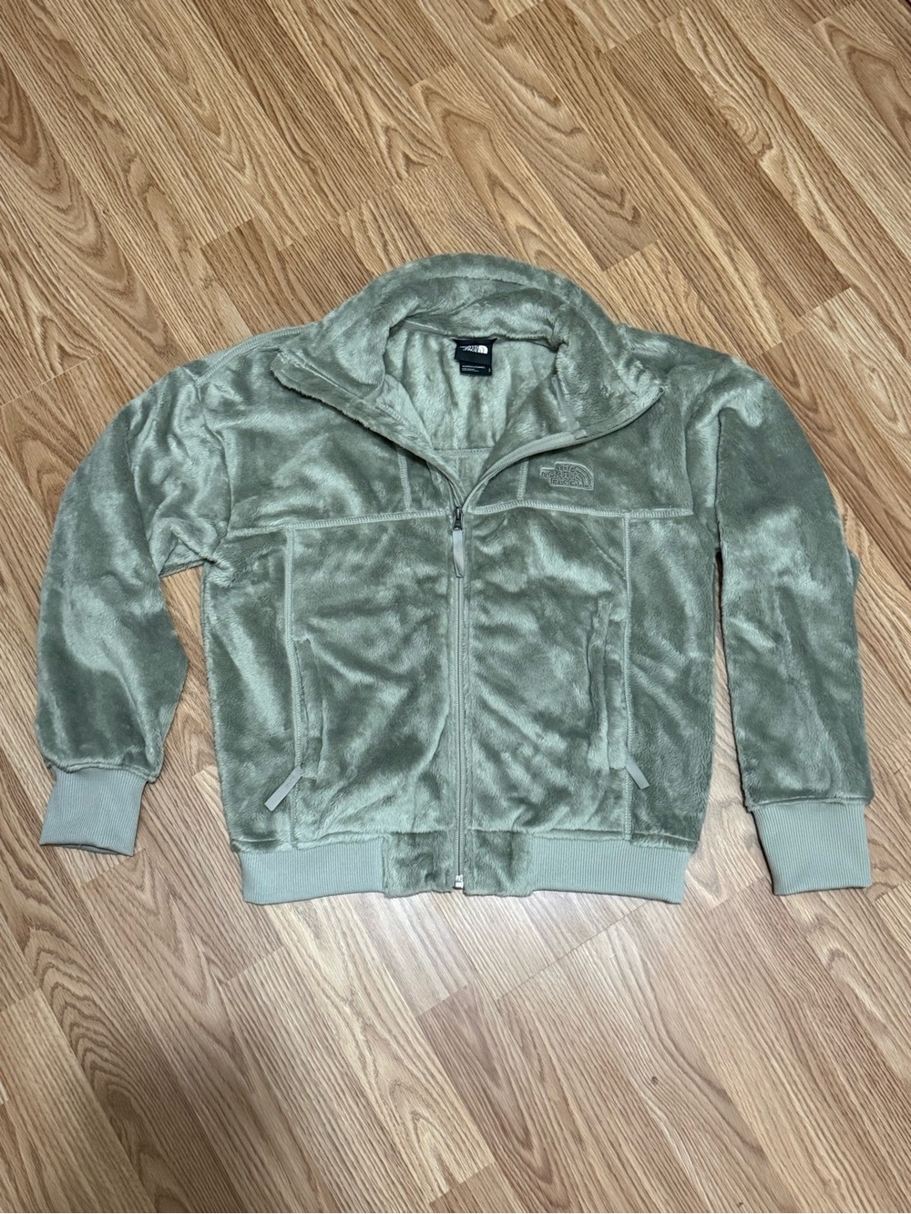 The North Face Sage Green Plush Fleece Zip Jacket